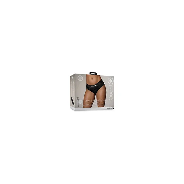 Shots Ouch Vibrating Strap On High-cut Brief - Black M/l