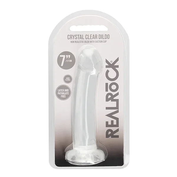 Shots RealRock Crystal Clear 7″ Dildo – Transparent