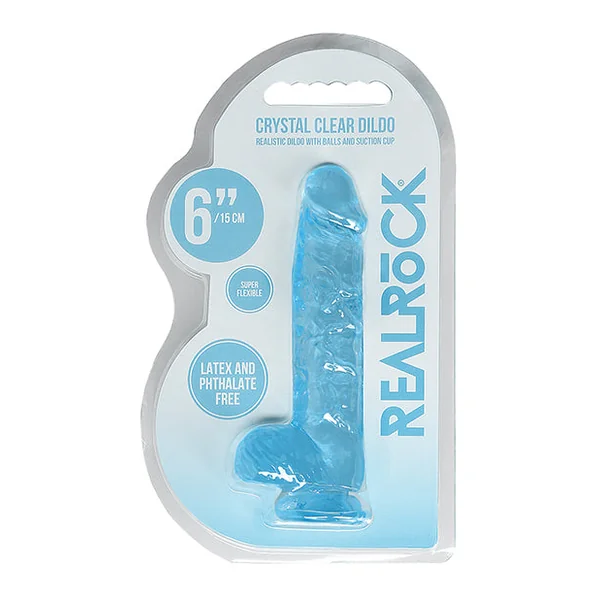 Shots Realrock Realistic Crystal Clear Dildo W/balls