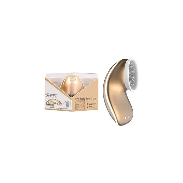 Shots Twitch Hands-Free Suction and Vibration Toy, Gold