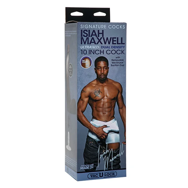 Signature Cocks Ultraskyn 10" Cock W-removable Vac-u-lock Suction Cup - Isiah Maxwell