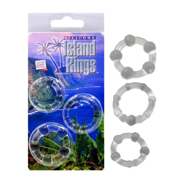 Siicone Island Rings Clear 3 Sizes
