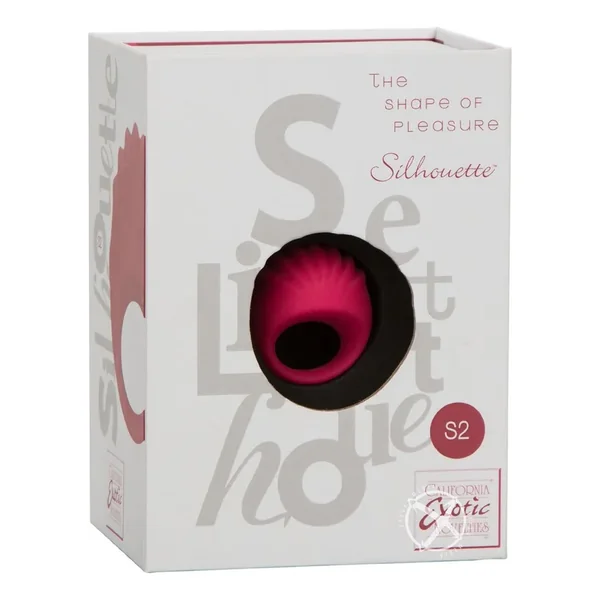 Silhouette Silicone Rechargeable Finger Vibrator Waterproof Red 1.75