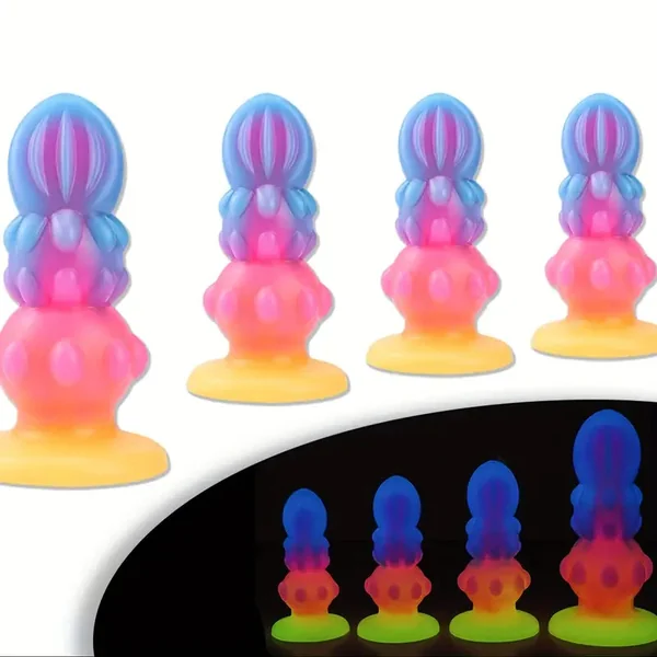 Silicone Butt Plug Soft Female & Male Luminous Luxury Butt Plug Dildo Trainer
