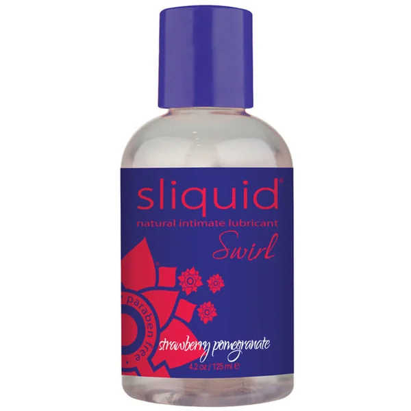 Sliquid Naturals Swirl Lubricant - 4.2 Oz Strawberry Pomegranate