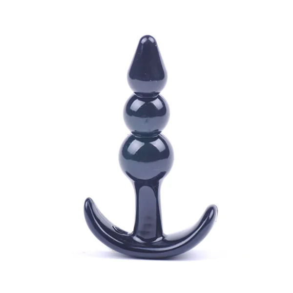 Small Black Beaded Anal Plug