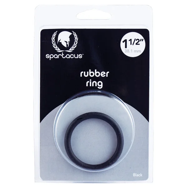 Spartacus 1.5" Rubber Cock Ring - Black