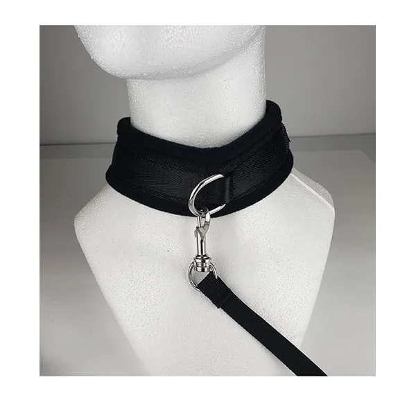 Spartacus Collar & Leash - Neoprene Black