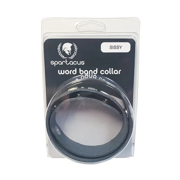 Spartacus Sissy Leather Collar - Black