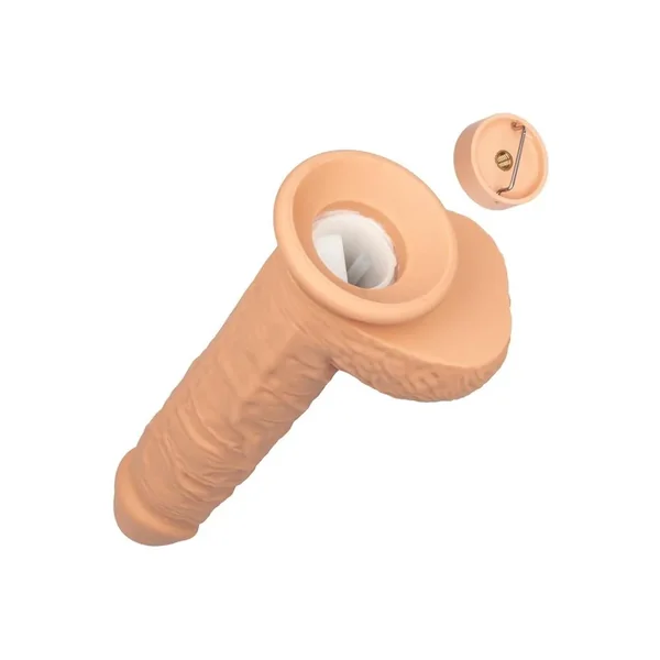 Squirting Fuck Stick Rechargeable Silicone Realistic Dong with Suction Cup – Vanilla