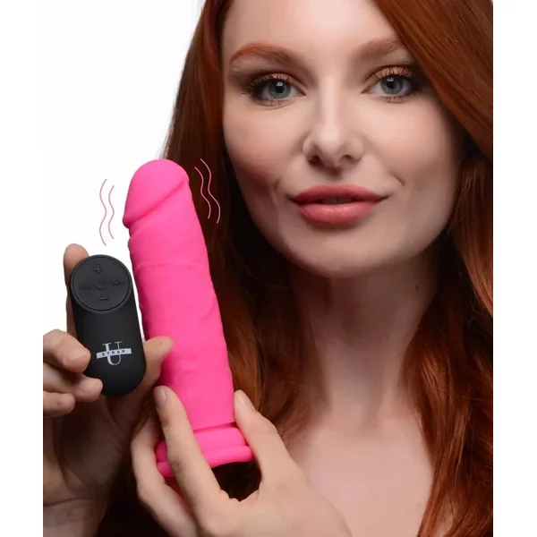 Strap U Power Player 28X Remote-Control Silicone Vibrating Dildo