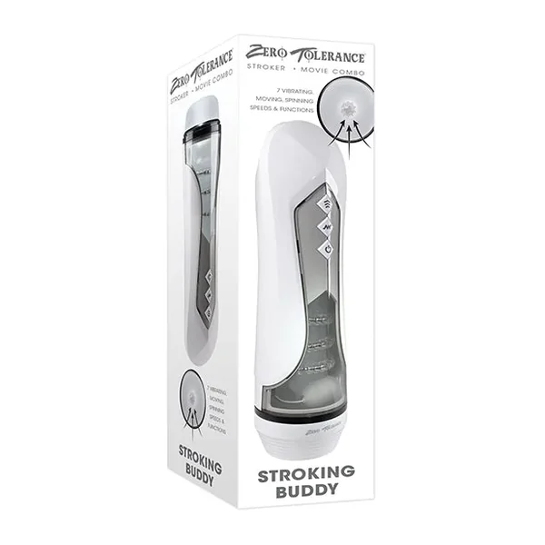Stroking Buddy Vibrating Stroker – White