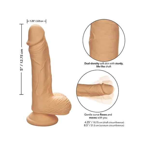 Studs Dual Density Silicone 5″ Dildo – Ivory