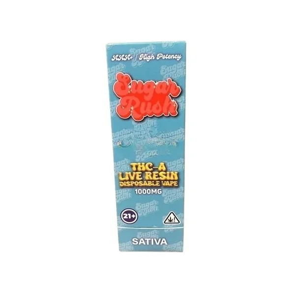Sugar Rush THC-A Live Resin 1g Disposable Blue Raspberry Lemonad