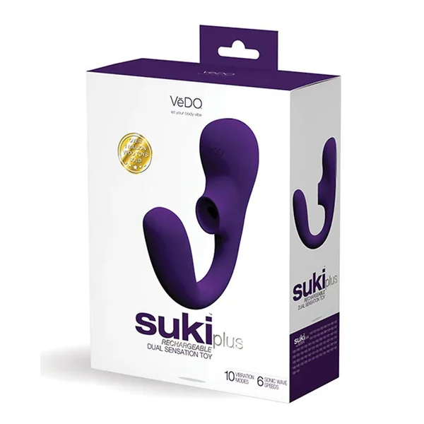 Suki Plus Rechargeable Dual Sonic Vibe - Deep Purple
