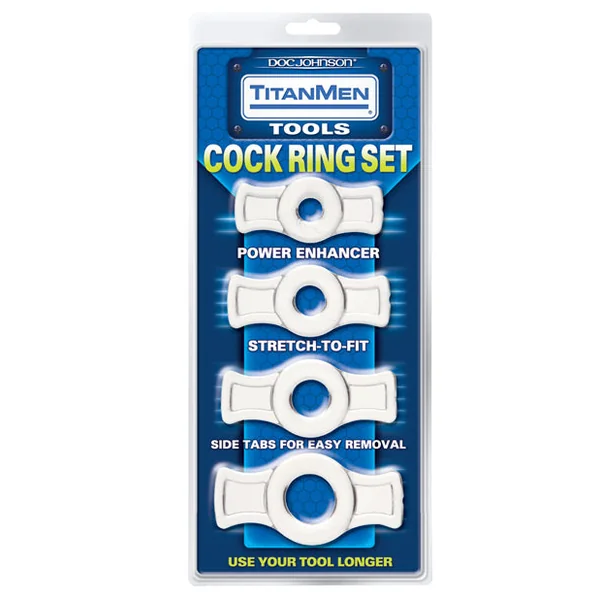 Titanmen Tools Cock Ring Set - Clear