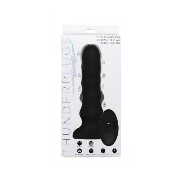 TP Silicone Vibrating & Squirming Plug w/ RC