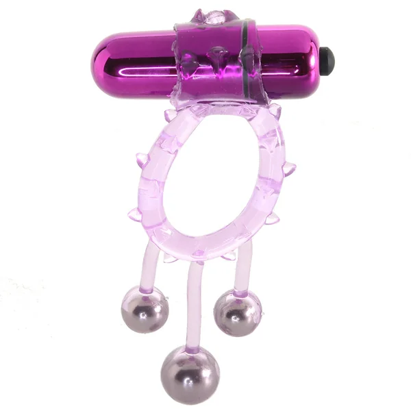 Triple Ball Bangin’ Vibrating Ring in Purple