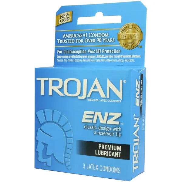 Trojan Condom Enz Lubricated 3 Pack