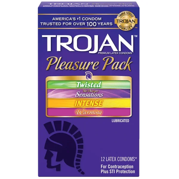 Trojan Pleasure Condoms – Asst. Box of 12