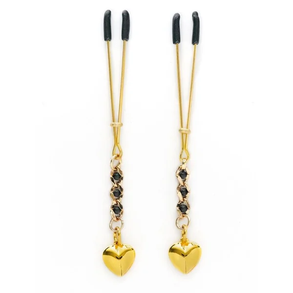 TWEEZER NIPPLE CLAMP W/ HEART PENDANT