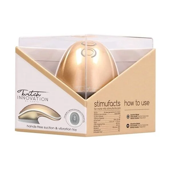 Twitch Handsfree Suction and Vibration Gold
