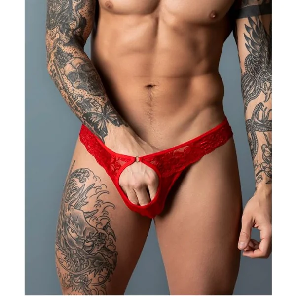 ULTIMATE DUO CRC OPEN RING THONG RED L/XL