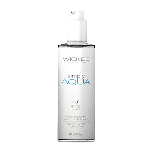 Wicked Sensual Care Simply Aqua Water Based Lubricant - 4 Oz