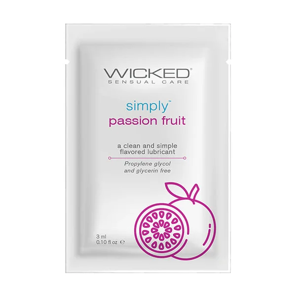 Wicked Sensual Care Simply Water Based Lubricant - .1 Oz Passion Fruit