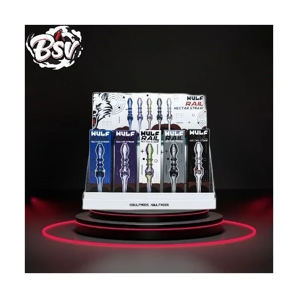 Wulf Glass Rail Nectar Straw 15pk Display