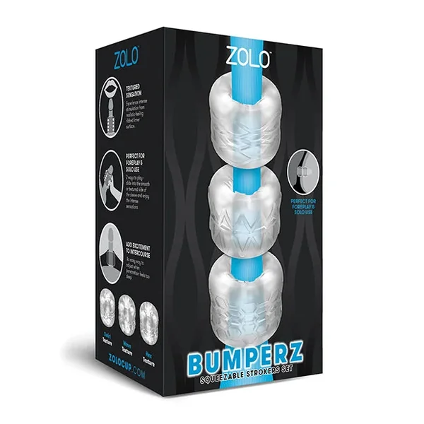 ZOLO Bumperz Squeezable Stroker Set – Clear