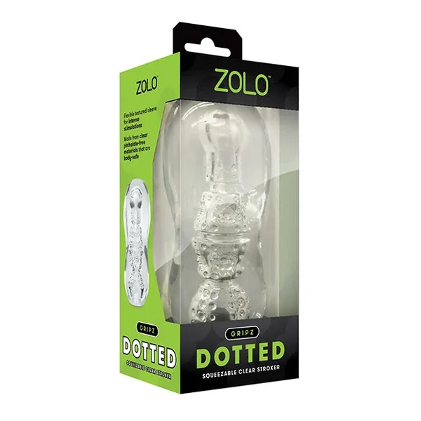 ZOLO Gripz Dotted Stroker – Clear