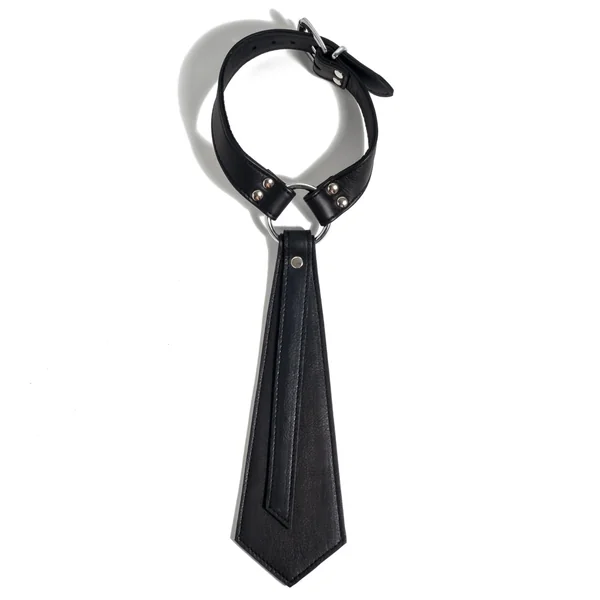 Zorba Leather Collar With Necktie